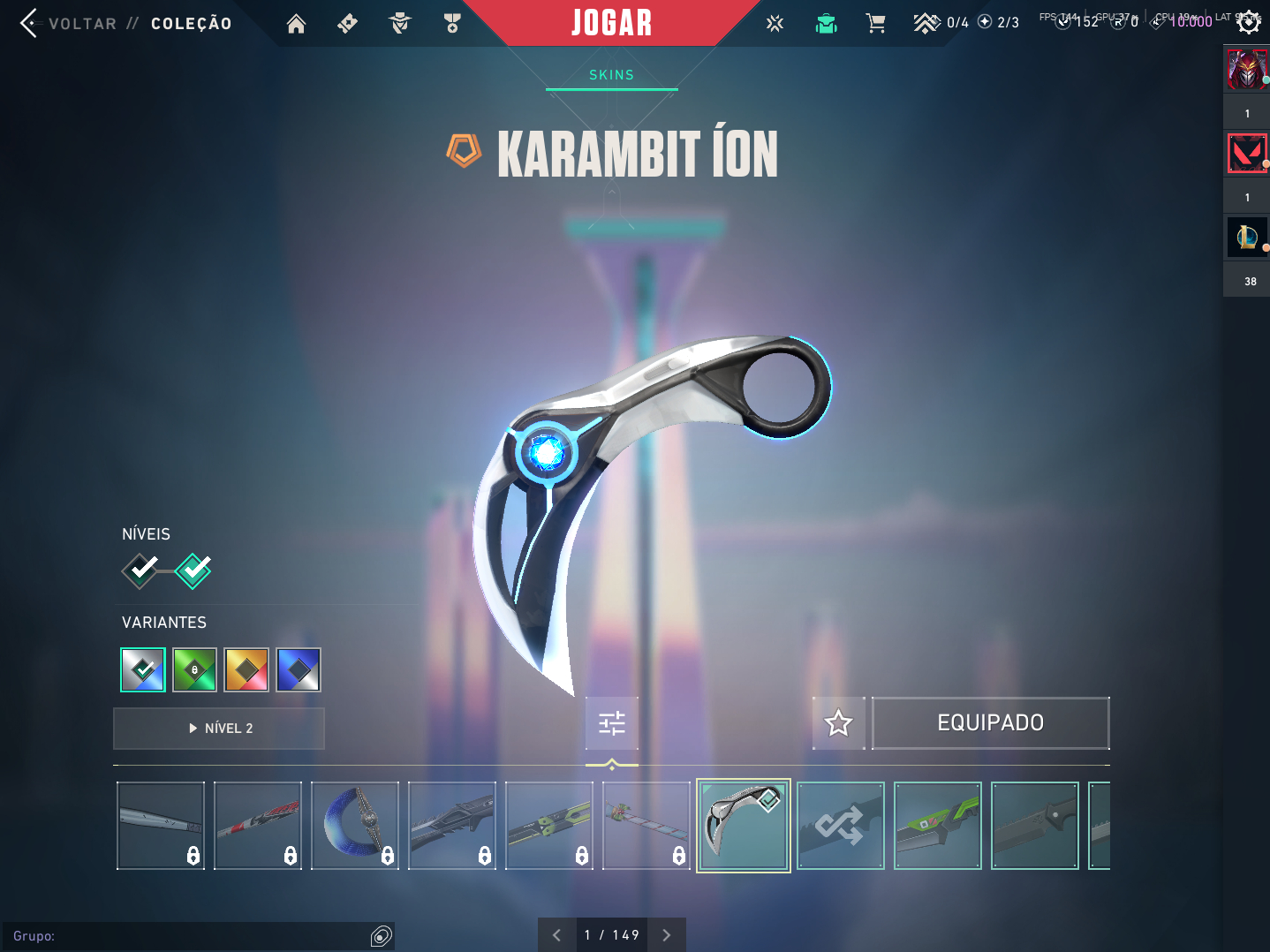CONTA VALORANT ASCENDENTE 1 + SKINS - FULL ACESSO