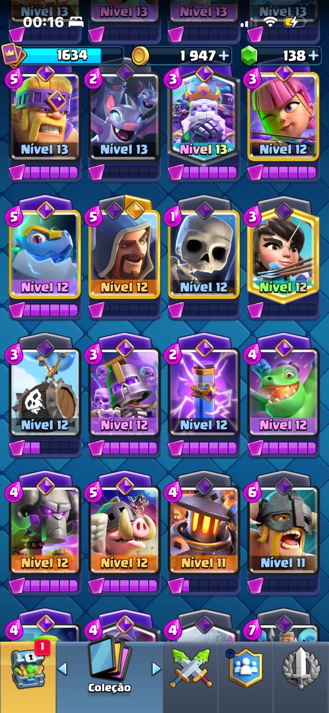 Conta de clash royale com 11750 troféus
