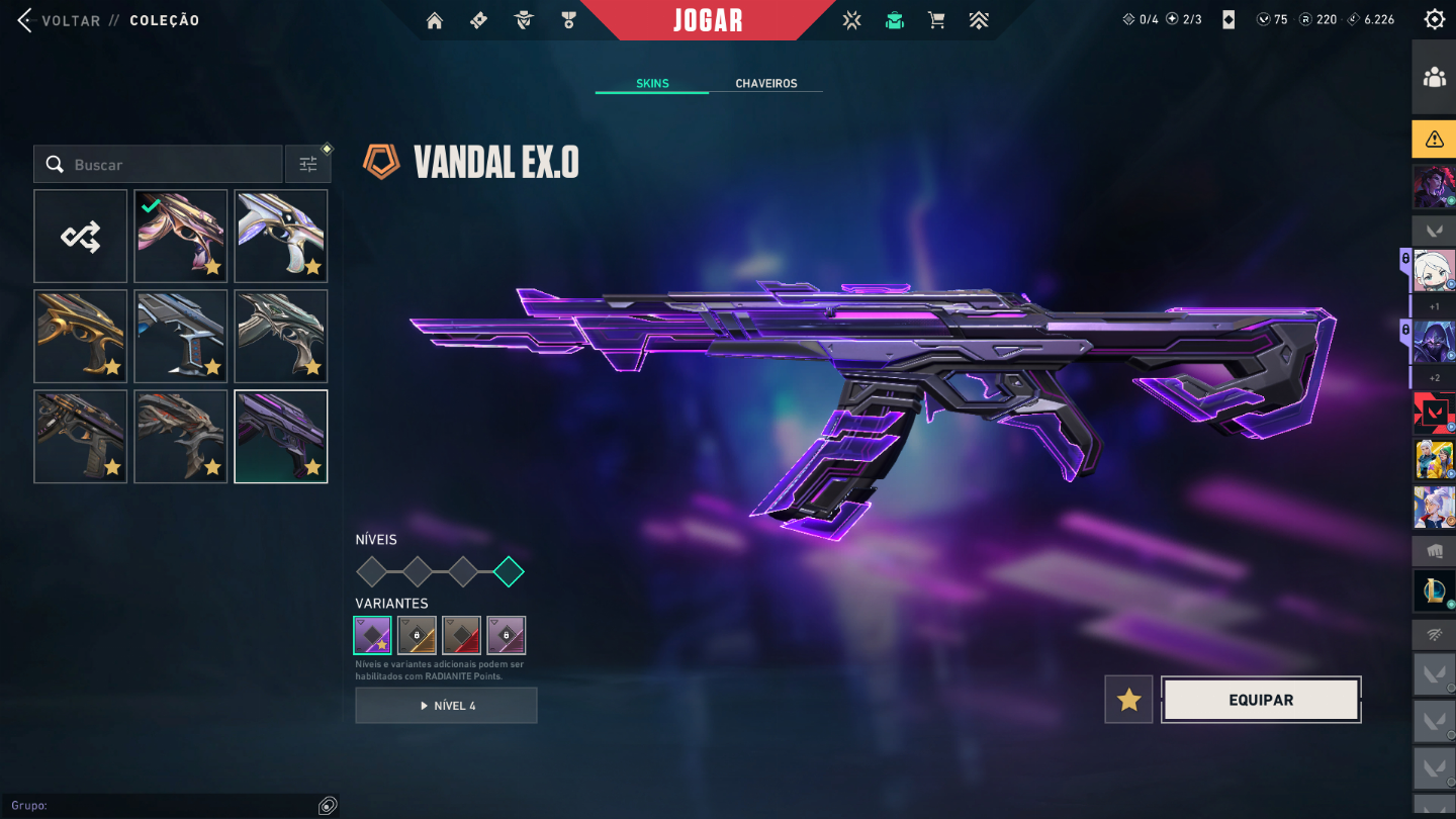 Conta valorant unico dono, ascendente, varias skins