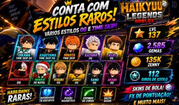 HAIKYUU LEGENDS (11 SECRETOS + 2 HABILIDADES SECRETAS + SKINS)