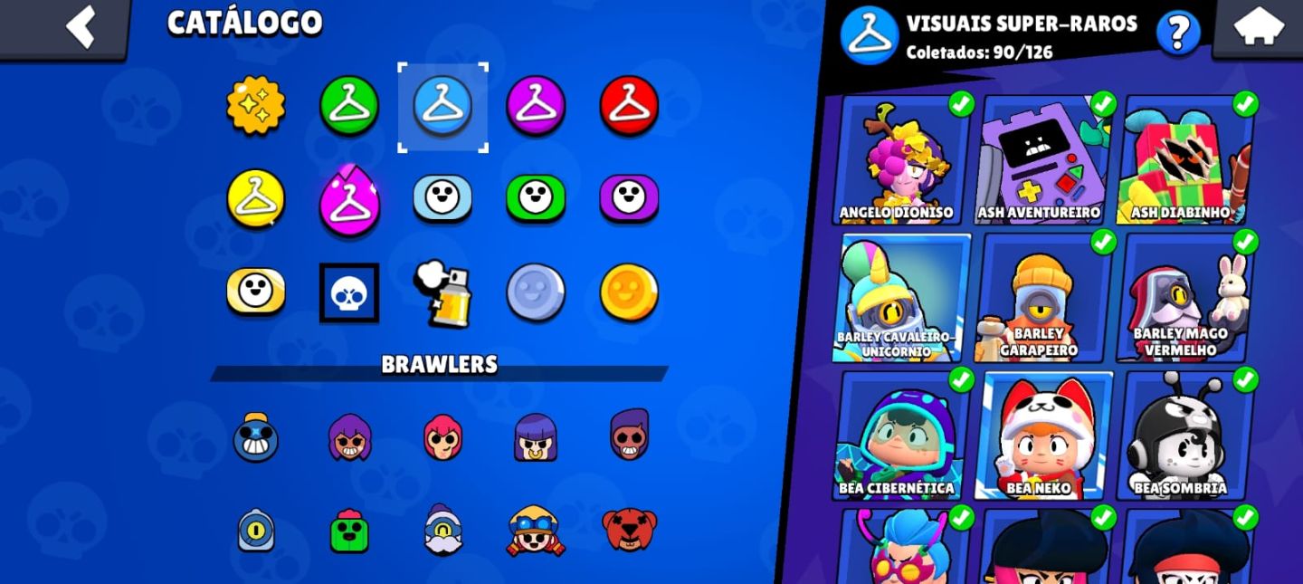 CONTA BRAWLSTARS 59K DE TROFEUS, 105 BRAWLERS + CLASH ROYALE