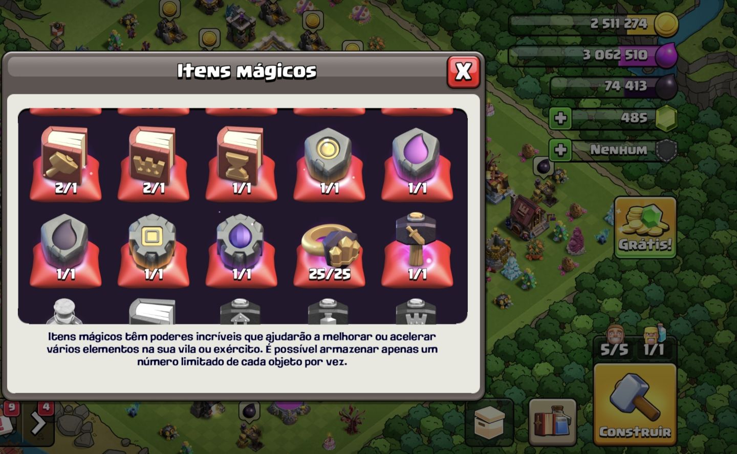 Conta de clash of clã cv11 Full no máximo, cheio de itens mágicos
