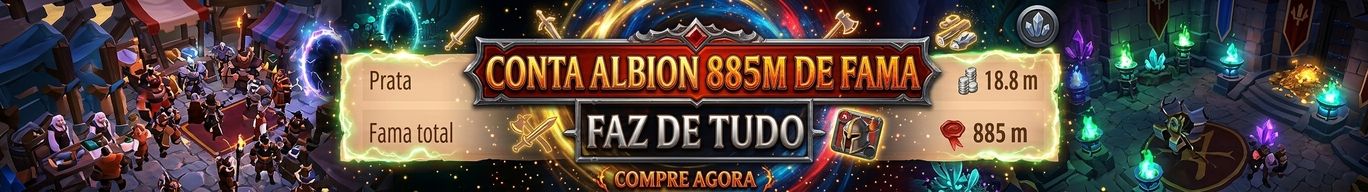 CONTA ALBION 885M DE FAMA +34M DE FAMA AMARELA + 19M DE PRATA CONTA FAZ DE TUDO