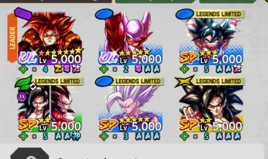 Conta db legends lv 121 (GOGETA SSJ4) 27 legends limited e 4 ultras e 391 gems