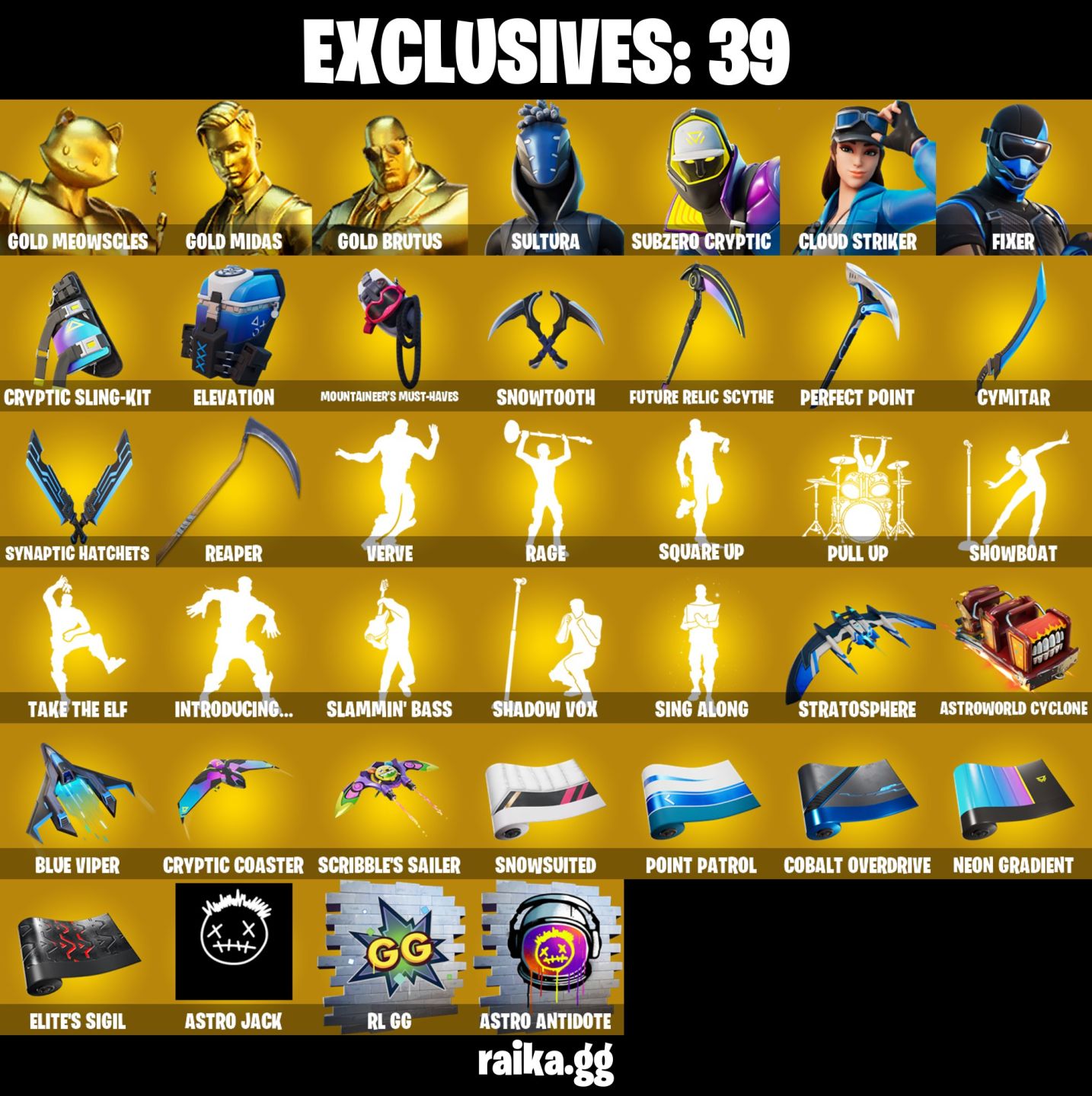 131 Skins - Gold midas, Foice, Lara croft, 30 Skins de loja (E-mail alterável)