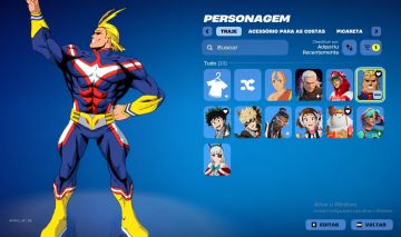 Conta Fortnite | 11 Skins | all might