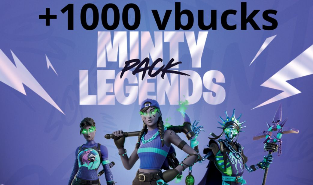 PACOTE DE SKINS FORTINITE MINTY LEGENDS +1000 vbucks