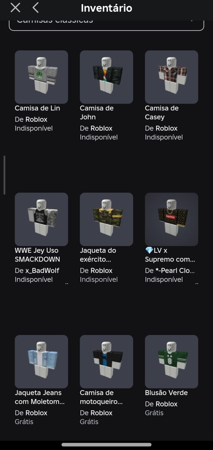 Conta Roblox Antiga Rarinha
