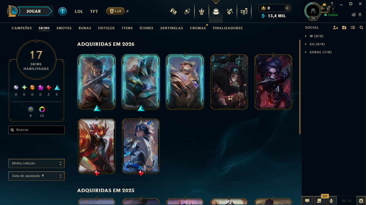 Conta Riot (VALORANT + LoL) | Champions 2024 + Nocturnum