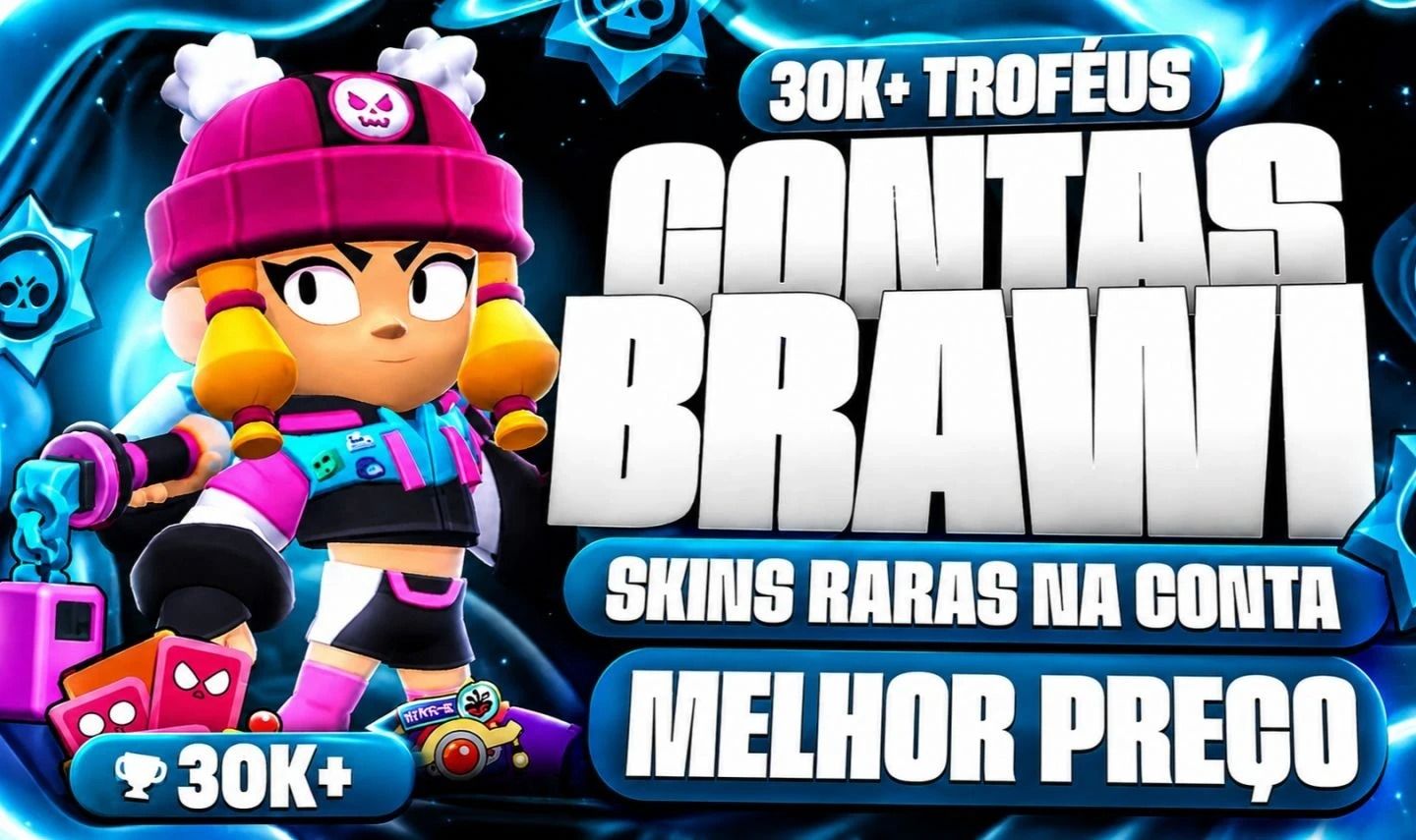 Conta Brawl Stars RARA com diversas skins e gemas na conta