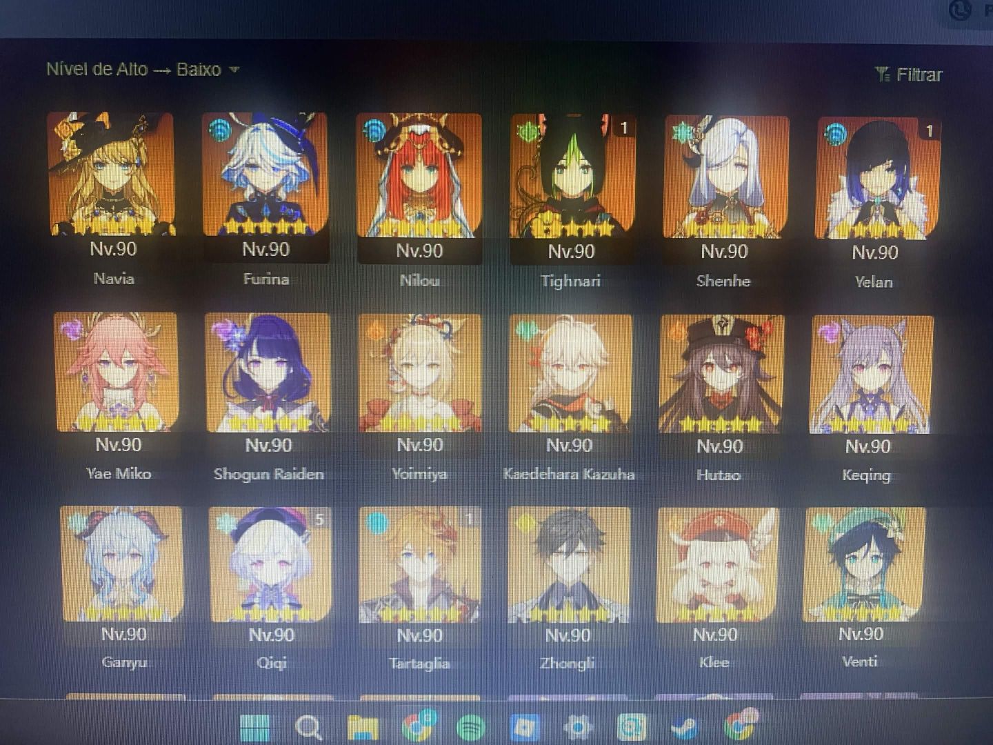 CONTA GENSHIN NVL60 + HSR NVL70. SKIN DA AYAKA E SHENHE (GENSHIN)