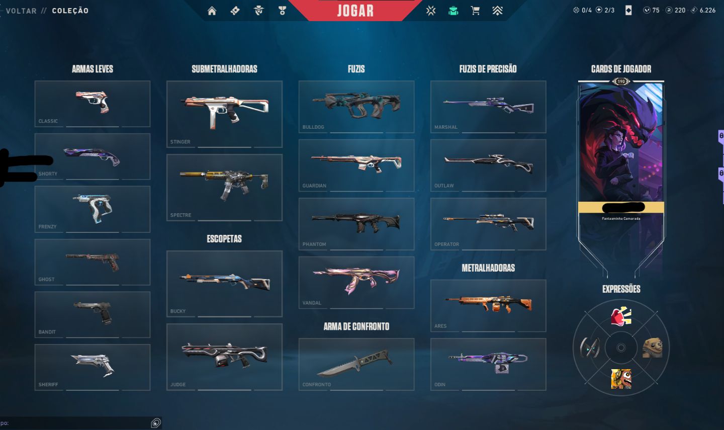 Conta valorant unico dono, ascendente, varias skins