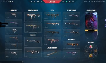 Conta valorant unico dono, ascendente, varias skins