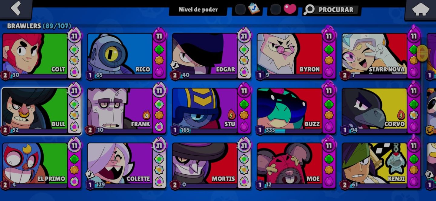 Conta Brawl Stars 60.000 troféus, Lendário 1 + várias skins