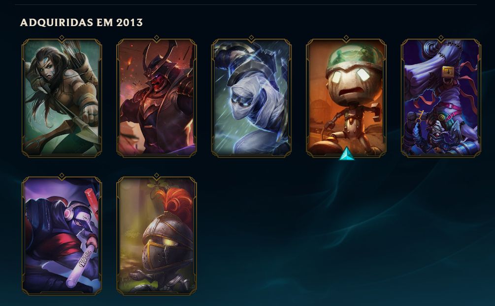 RARA 2012 - 115 SKINS - TODOS CAMPEÕES - FULL ACESSO 100% SEGURA