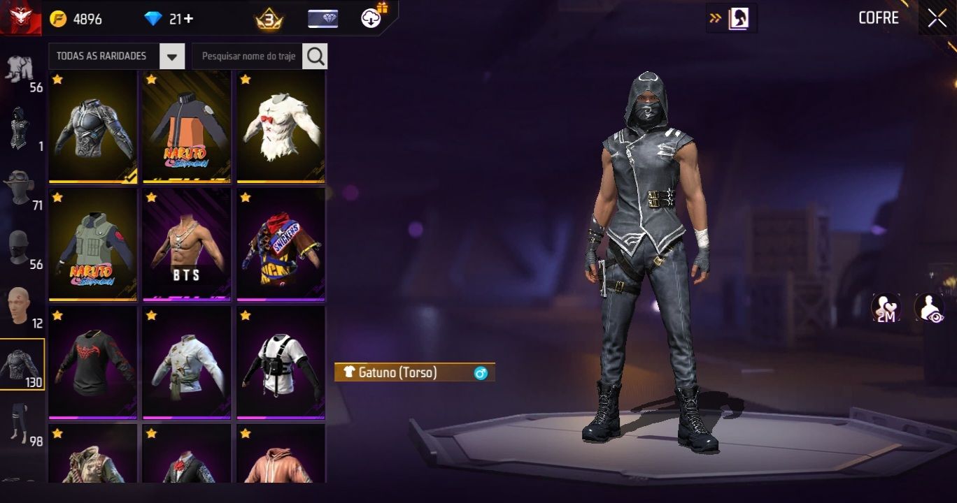 CONTA FULL ATT, NINJA PRETO, PARCERIA NARUTO TROCA NICK CORRA JÁ!!
