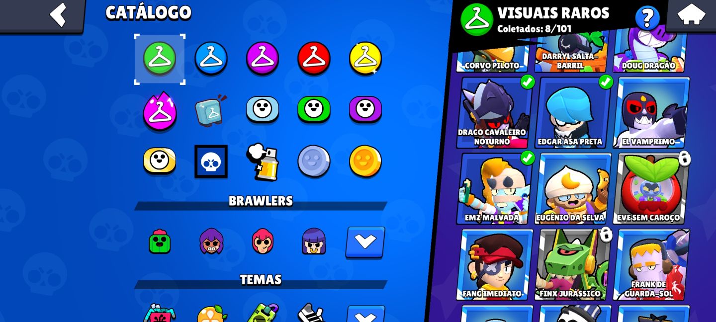 [BRAWL STARS] CONTA COM 75 BRAWLERS, 4 LENDÁRIOS, 9K DE TROFÉUS E VÁRIAS SKINS!