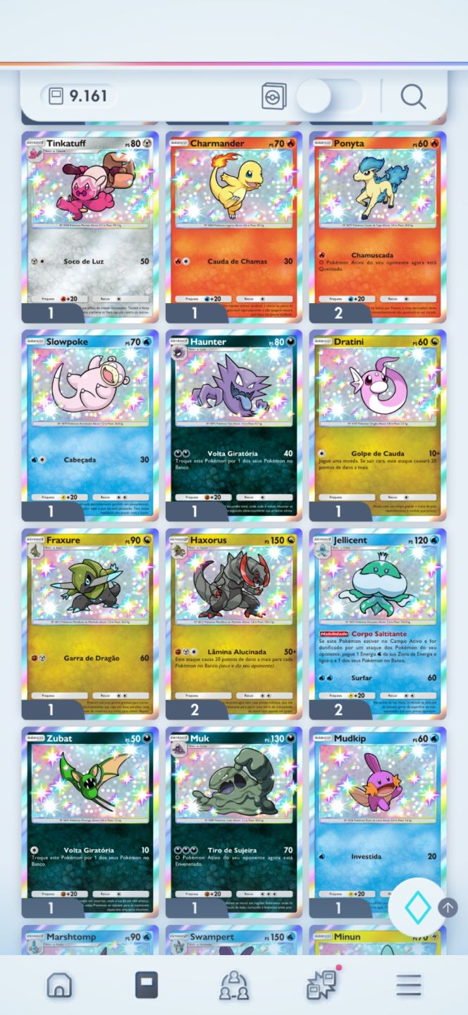 Conta pokemon TCGP cartas raras