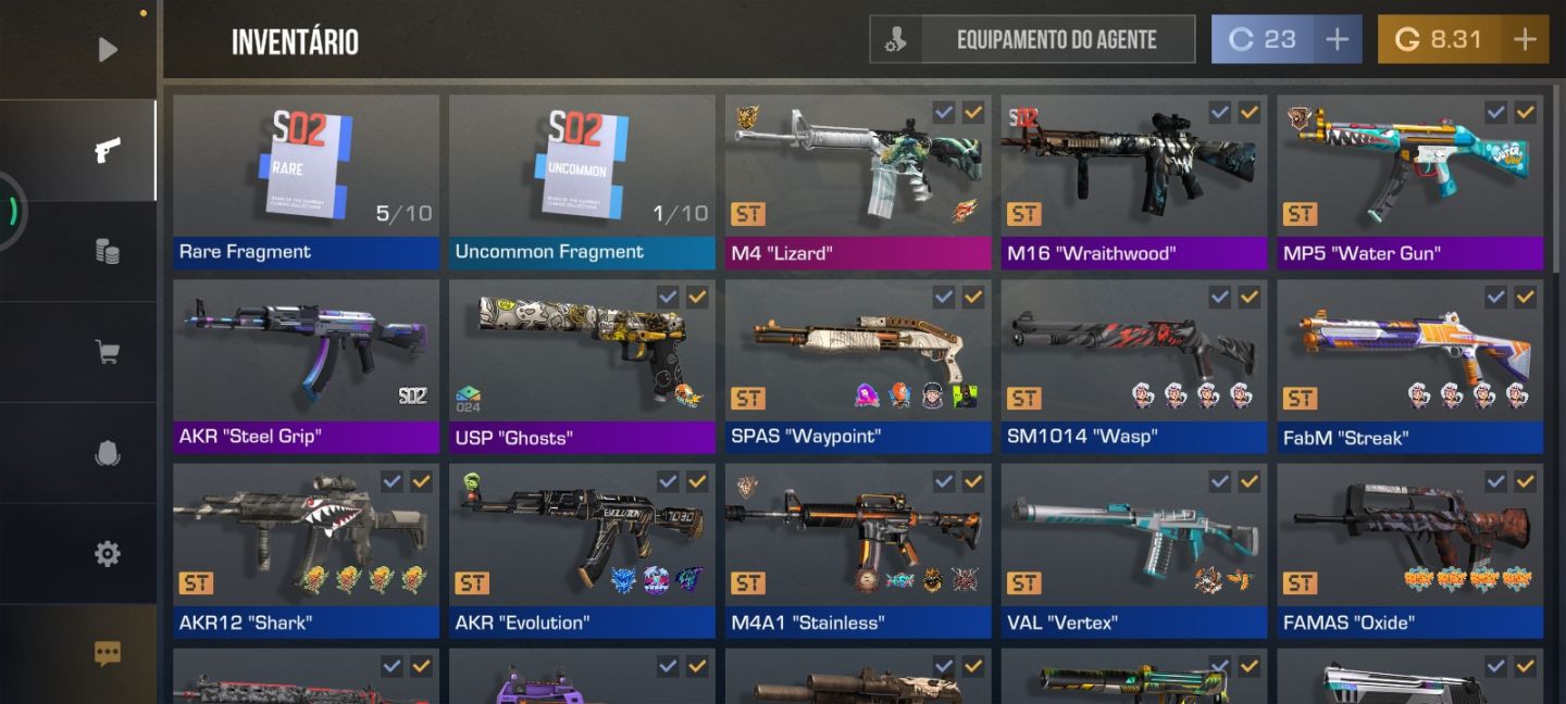 Conta de standoff 2 melhores skin de arma