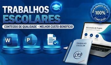 TRABALHOS ESCOLARES 80% OFF! ( slides, pesquisas, cartazes, mapa mental)