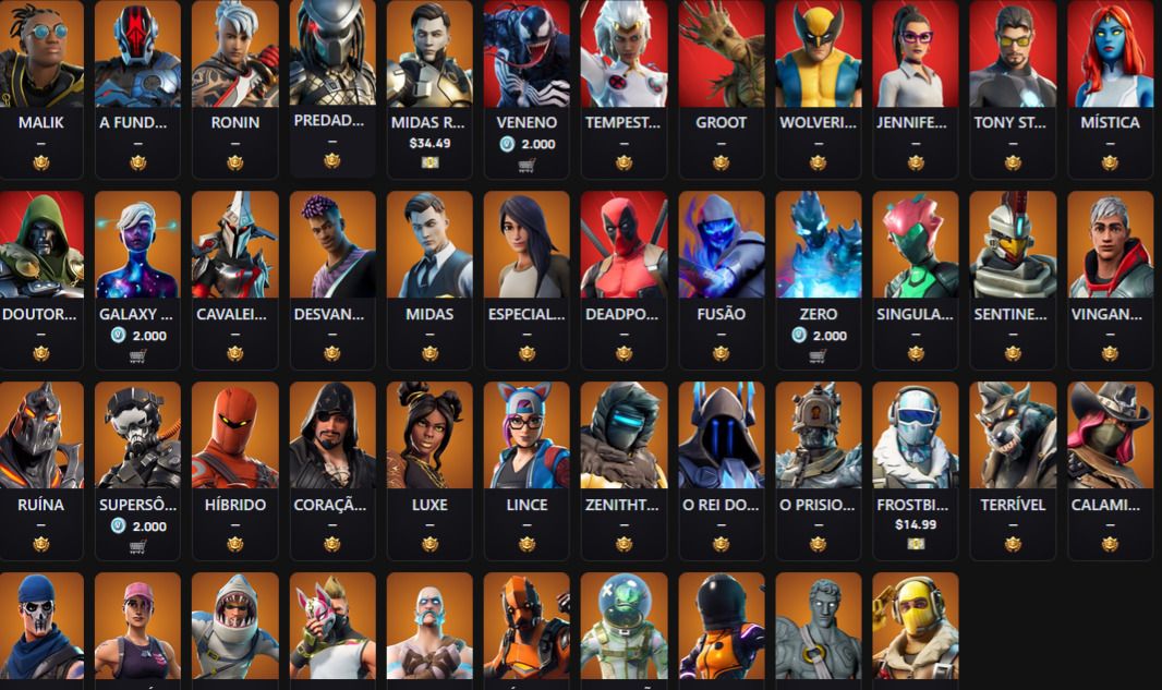 Conta FORTNITE 387 Skins + salve o mundo (V-BUCKS) FULL ACESSO
