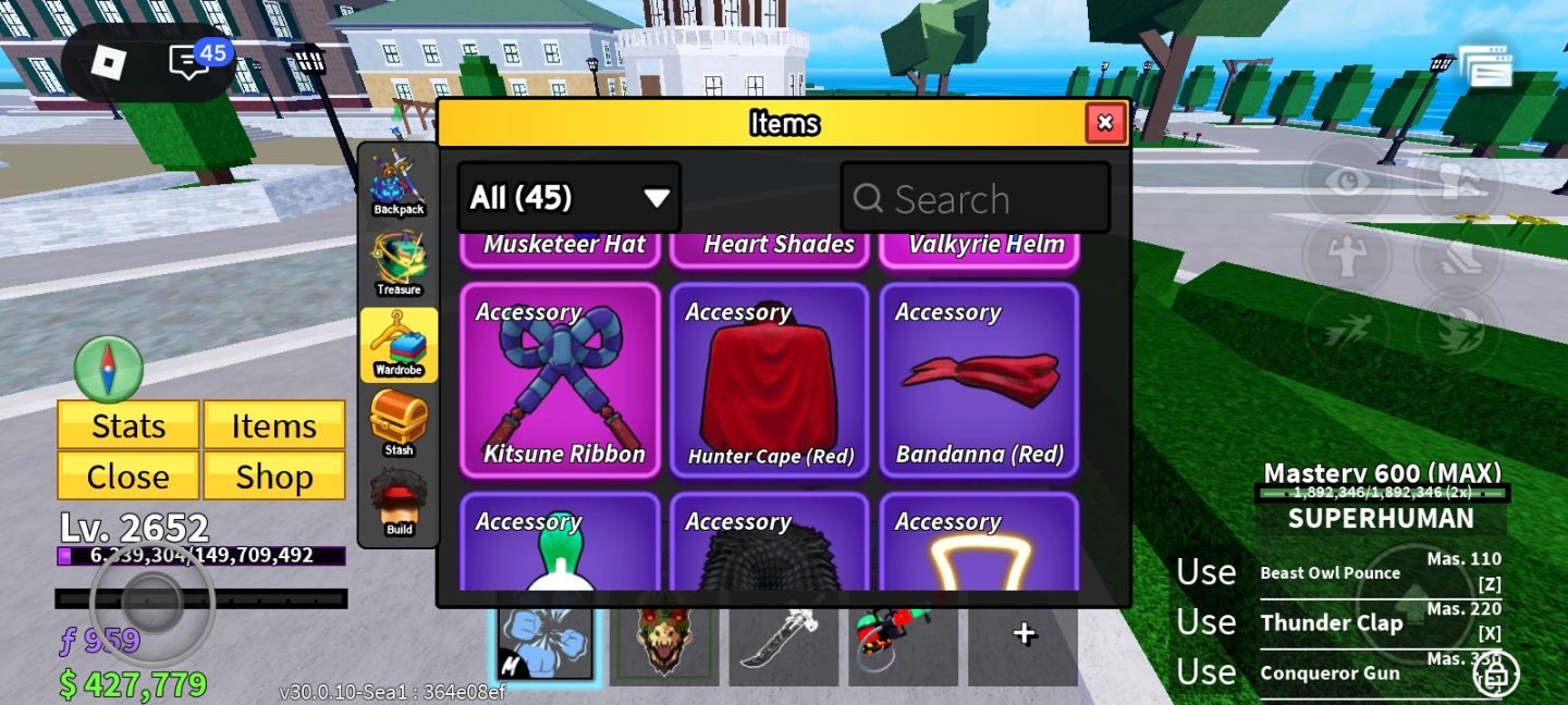 Conta Roblox (project slayers, 1 limited itens, Blox Fruits)