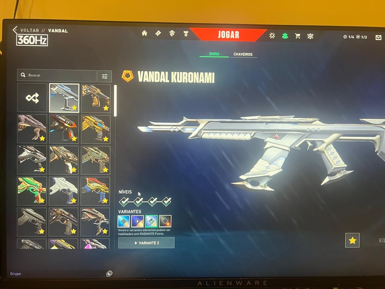 Conta Valorant BR | Chaveiro Im1 | 114 skins | Asc3 | R$2700 | Champions 2024.