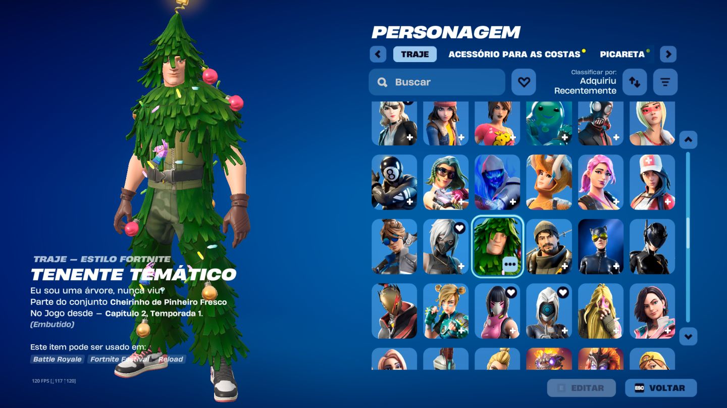 Conta de fortnite 175 skins, 168 picaretas e 144 asa deltas (passe season 4+)