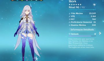 Conta Genshin Impact Skirk + BIS
