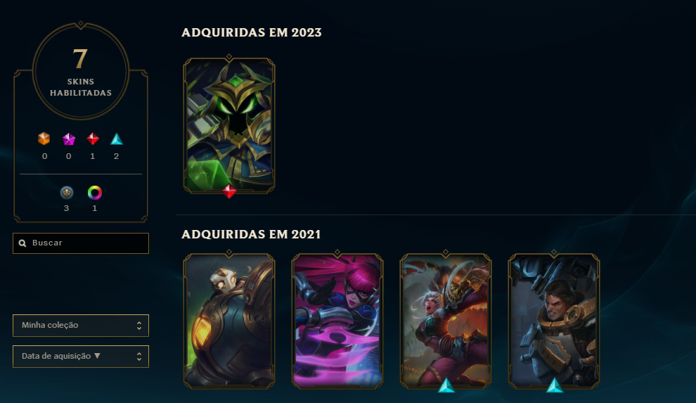 CONTA DE 2018 GOLD 2 GANHANDO 40 PDL - ÓTIMAS SKINS E UPADA À MÃO