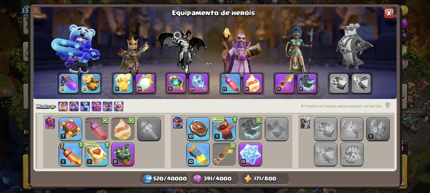 CONTA CLASH OF CLANS CV14 BEM UPADA FULL ACESSO