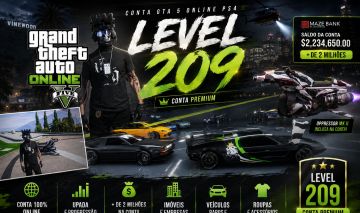 CONTA GTA ONLINE PS4 | NÍVEL 209