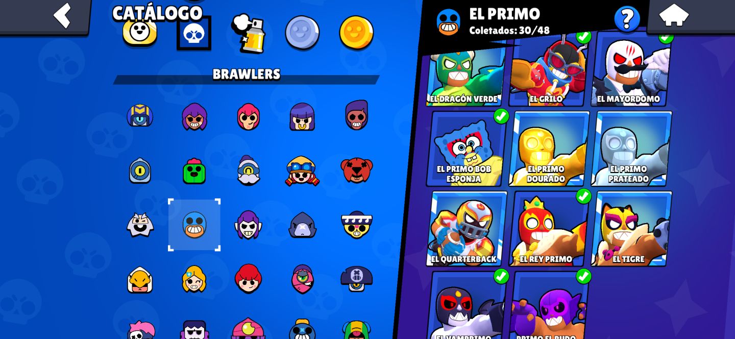 CONTA BRAWL STARS OG | COLEÇÃO COMPLETA + 74K TROFÉUS