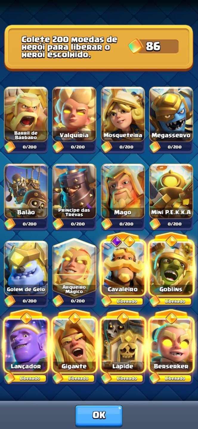 CONTA DE CLASH ROYALE E CLASH OF CLANS
