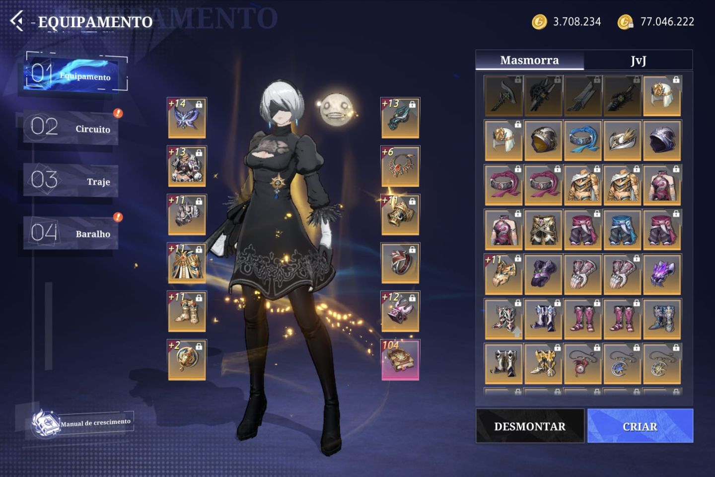 Conta Crystal Of Atlan com 16K de Cristal e Colab com Nier