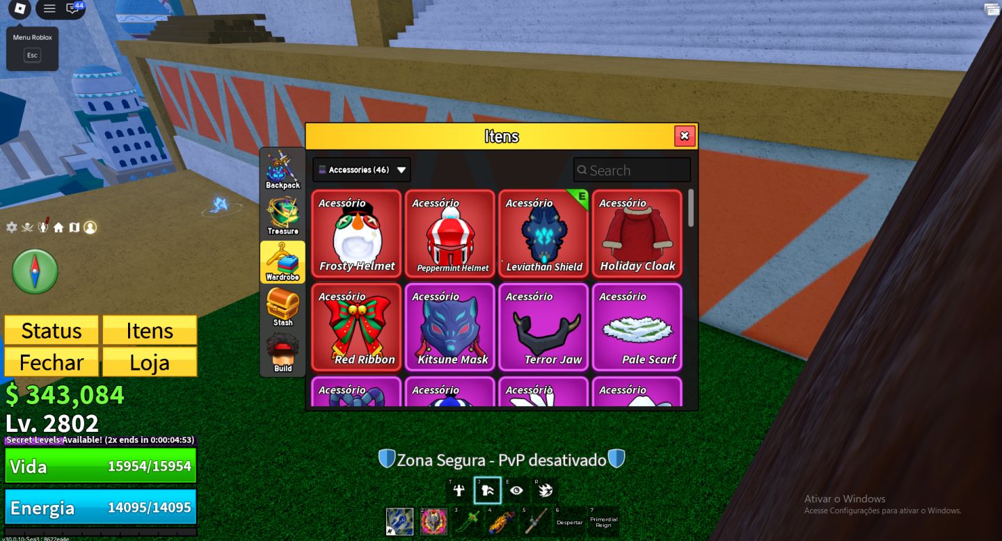Conta de Blox Fruits Full com Dragon, Portal e Buddha Perm, Gamepass e raças v4