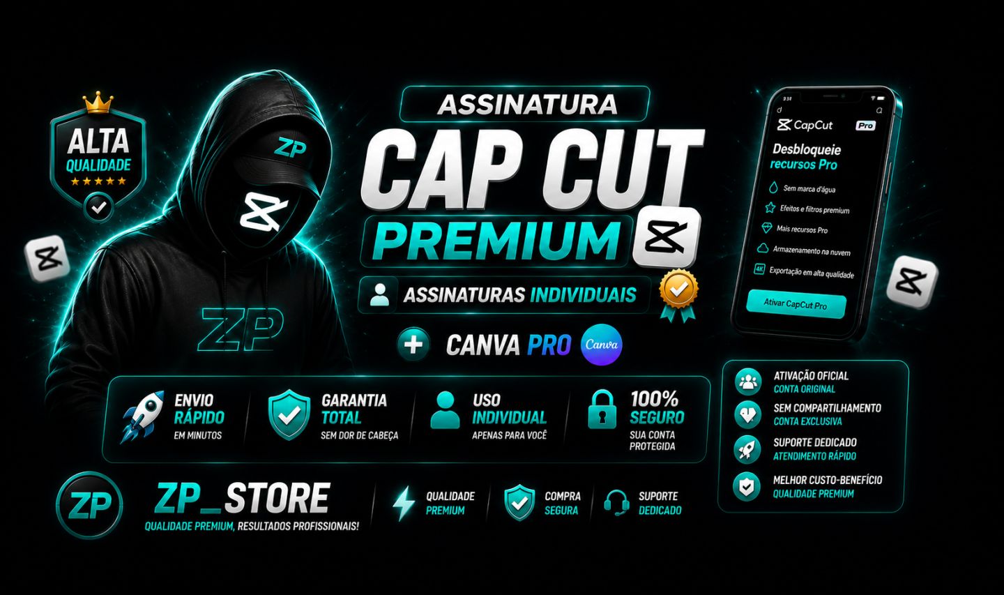 [PROMOÇÃO] CAPCUT PRO PRIVADO - MENOR PREÇO!