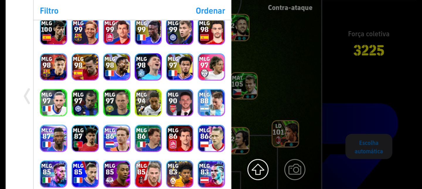 Conta eFootball Top Tier | Força 3225 | CR7 107 + Kane 107 + Casillas 105