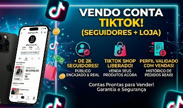 Conta de tiktok,com tiktok shop liberado+2k de seguidores