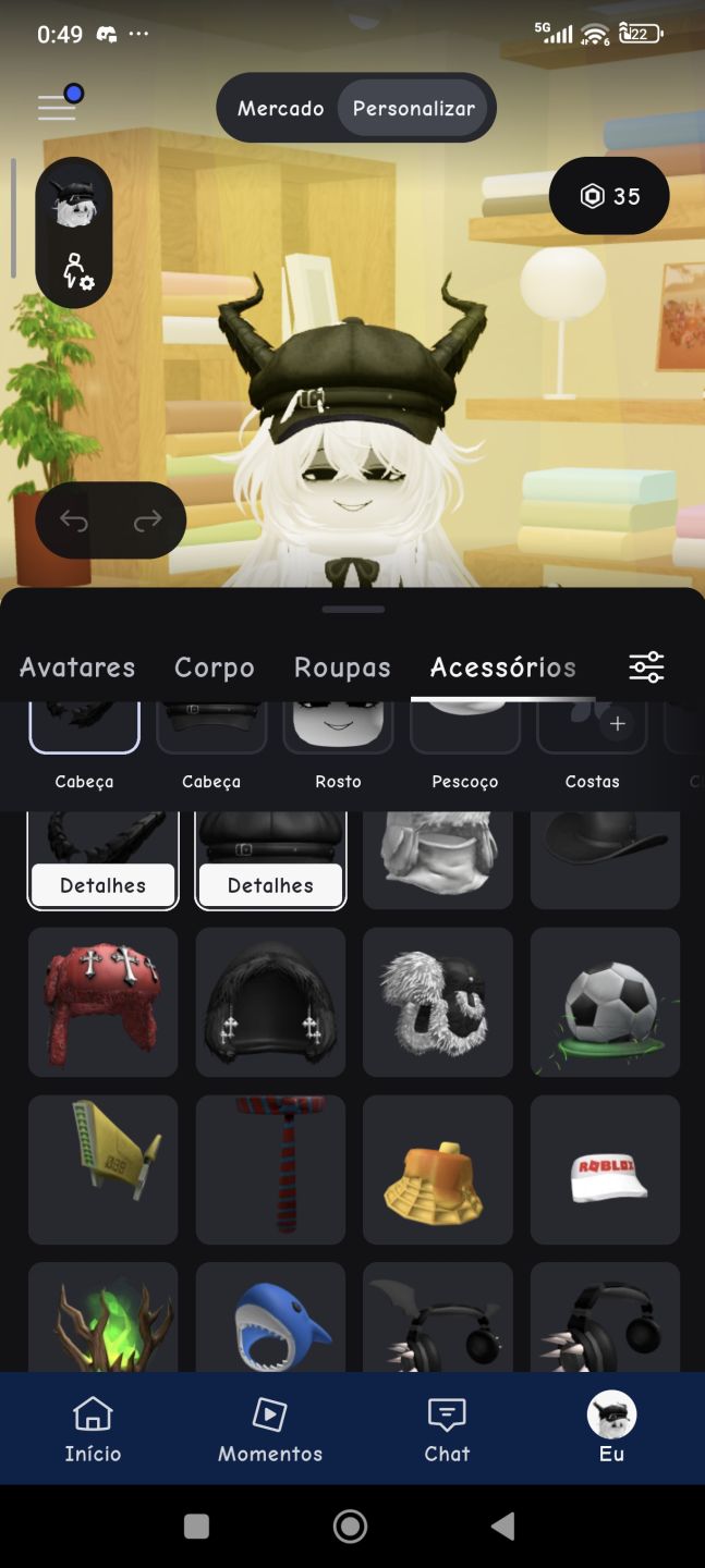 Conta de Roblox com várias skins