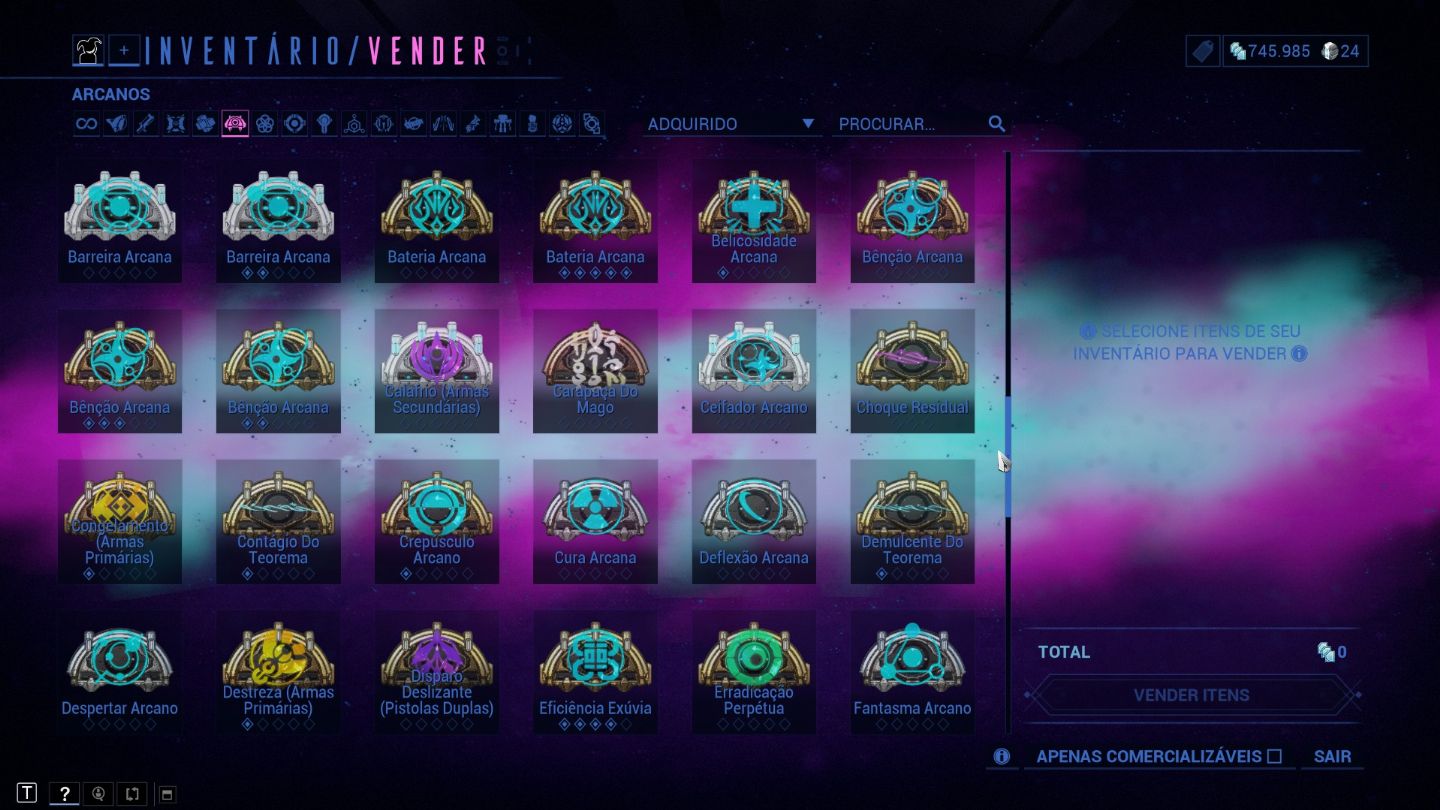 Desapego Warframe - MR21, frame buildados e Conta Vinculada a Steam