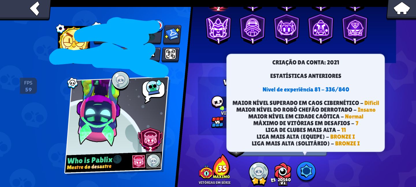 CONTA BRAWL STARS 52K+ | 104/105 BRAWLERS | 35 TÍTULOS | SKINS RARAS
