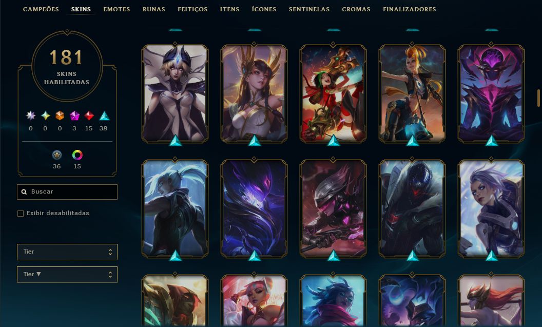 CONTA LOL | 181 SKINS | SEASON 2013