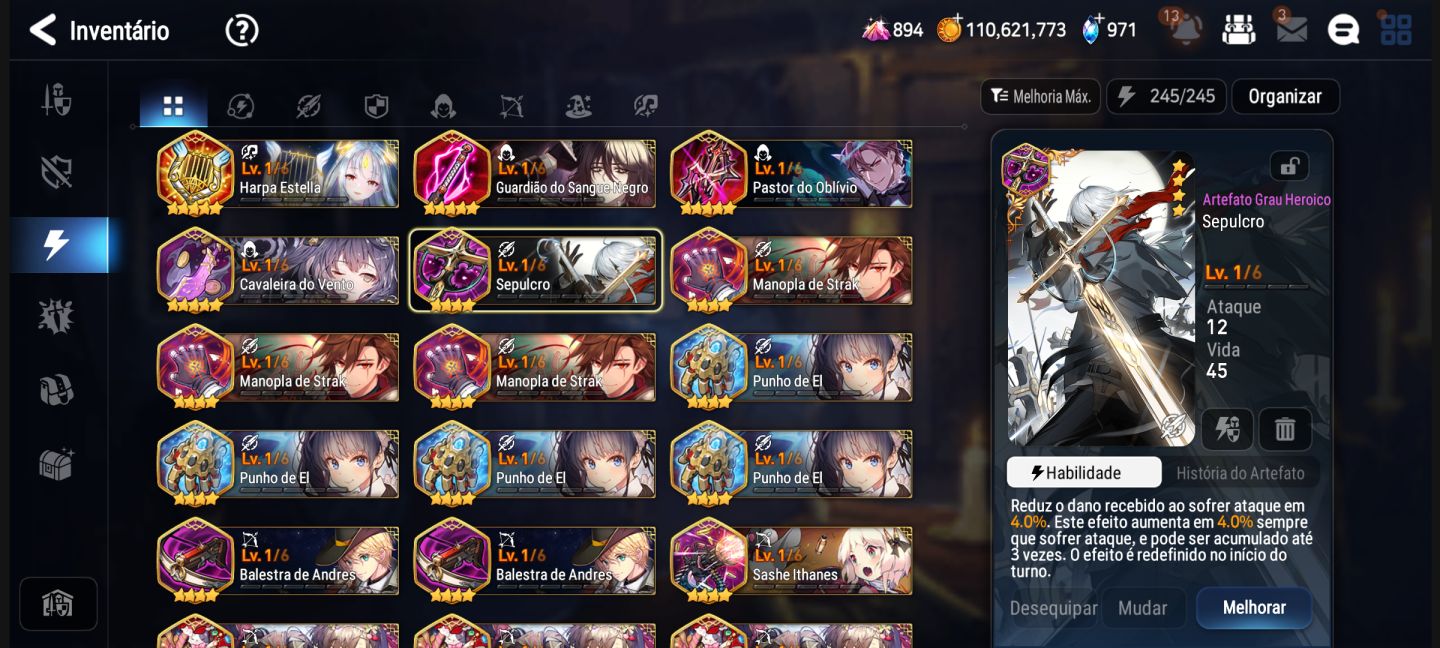 Conta de epic seven com muitos personagens e muitos MLs