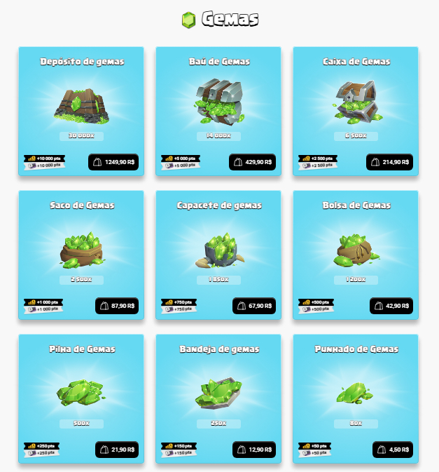 BILHETE DOURADO/GEMAS/PAISAGENS [ CLASH OF CLANS ] [ ENTREGA RÁPIDA ]