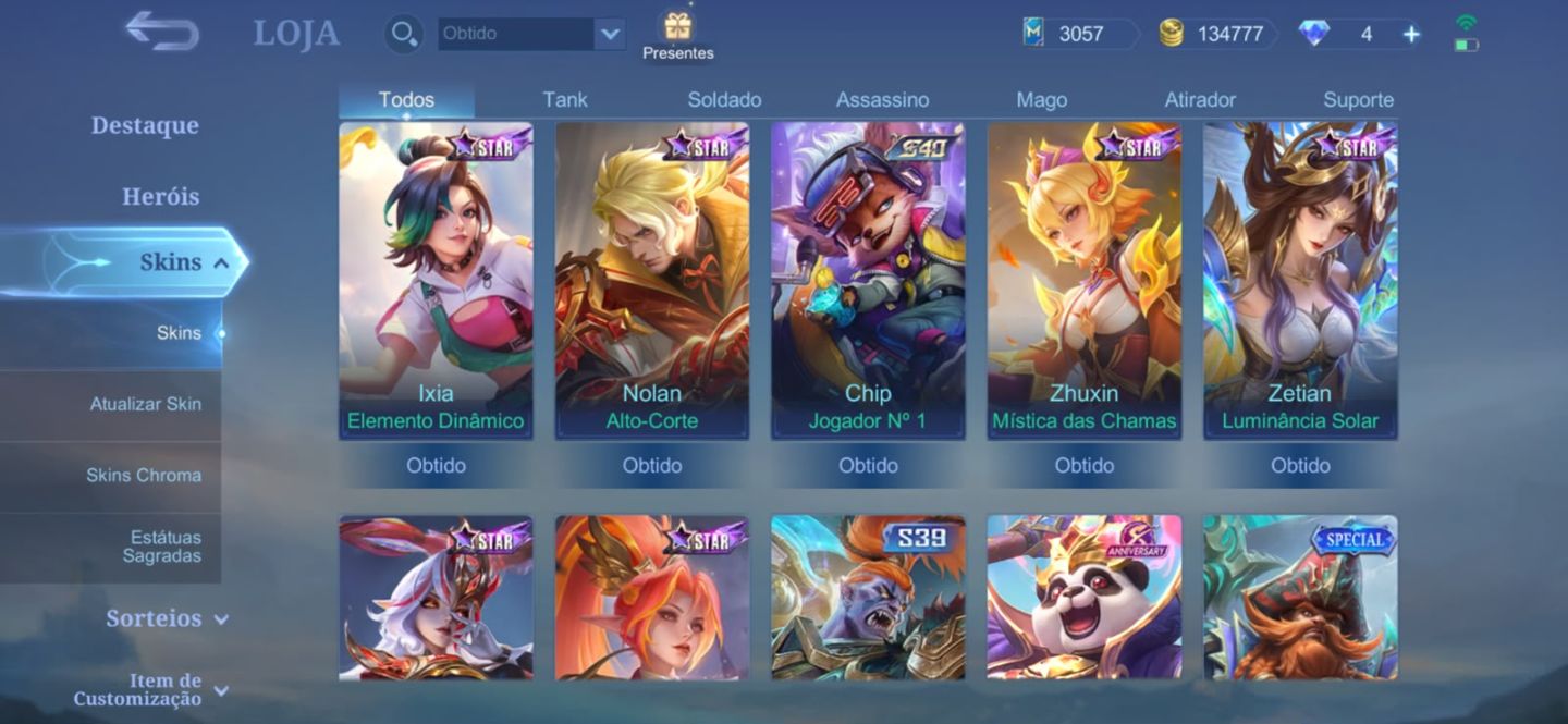 Conta mobile legends com wr bons e poucas partidas