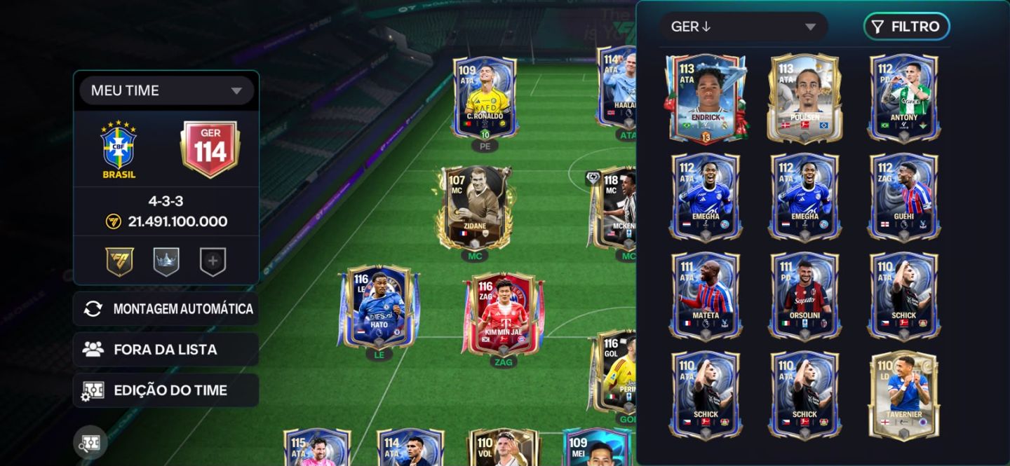 Conta EA FC Mobile GER 114 | Elenco 21B+