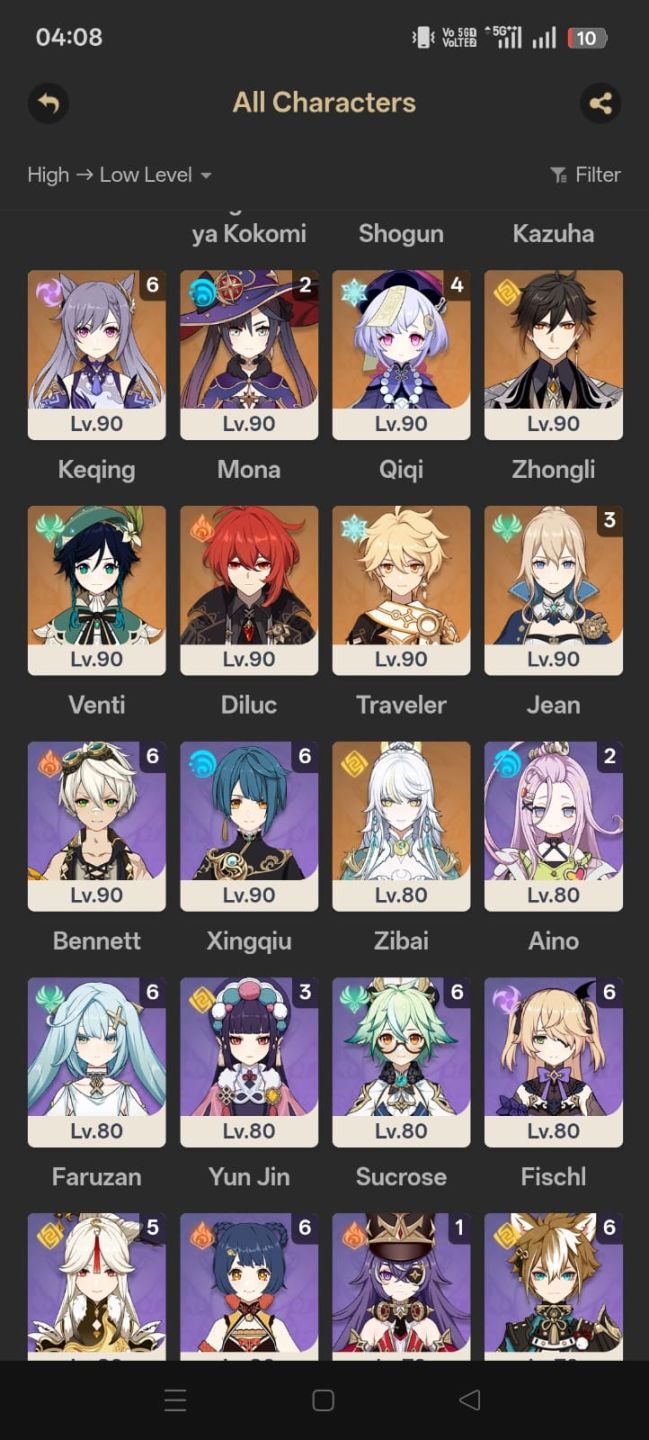 CONTA GENSHIM COM GANYU C4+ SKINS DE T5+ GARANTIDO+ VARIAS CONSTELAÇÕES