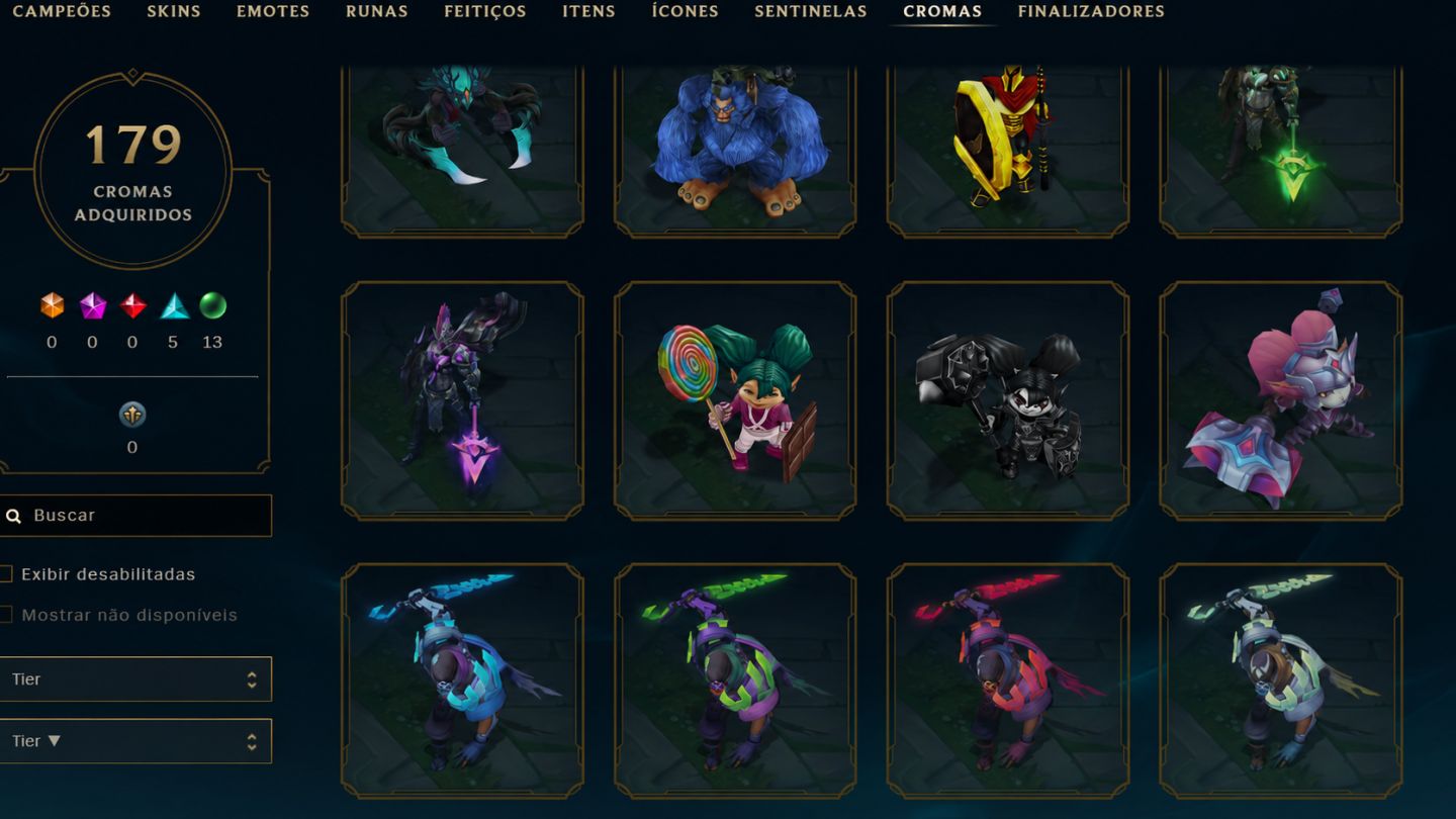 CONTA LOL BR | 591 SKINS | 6 ULTIMATE | 11 MÍTICAS | 38 LENDÁRIAS | 139 LEGADO
