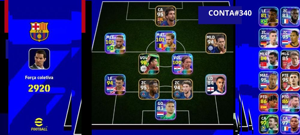 Contas Exclusivas de Efootball Mobile - Bigtimes, Épicos e Showtimes Incríveis
